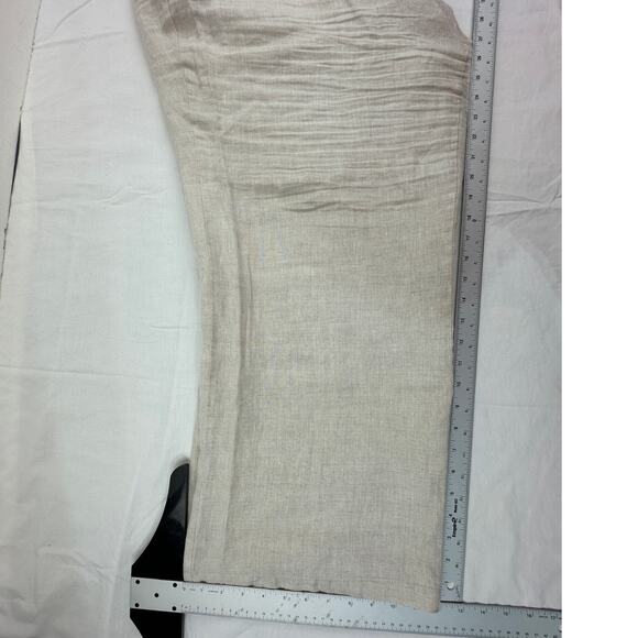 JM Collection Womens Beige Washable Linen pants size 20 Gently worn - Picture 6 of 6